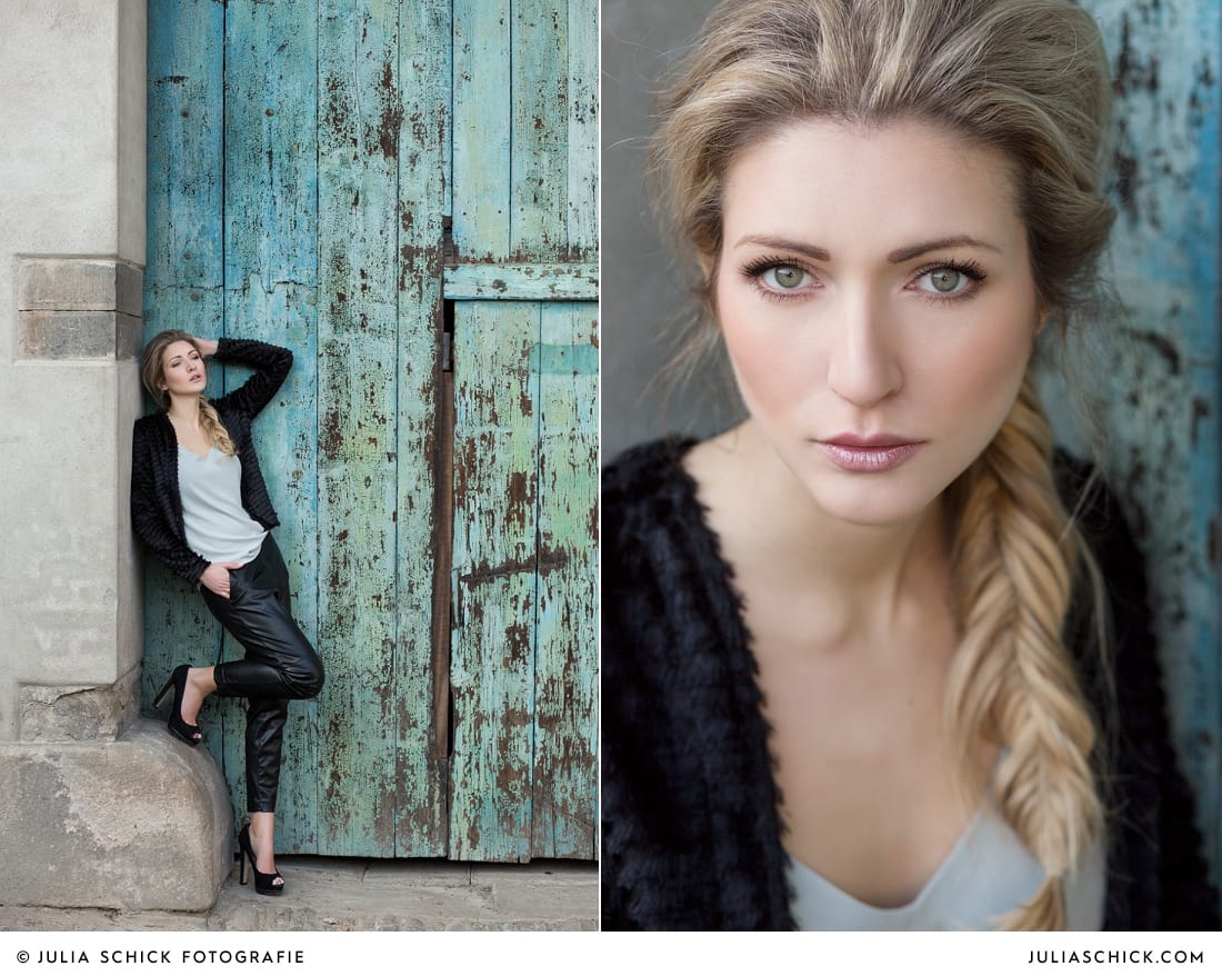 Fashionshooting von Modefotografin Julia Schick und Make-up-Artist Sandra Globke. Model mit Sommeroutfit von H & M