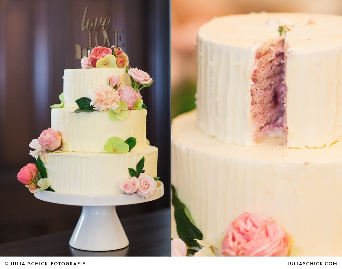 Hochzeitstorte mit Love love love Cake topper